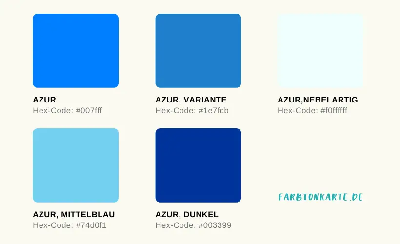 Azurblau Farbe