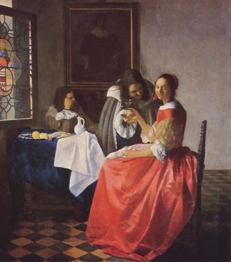 Jan Vermeer, Das Mädchen mit dem Weinglas, 1659-1660